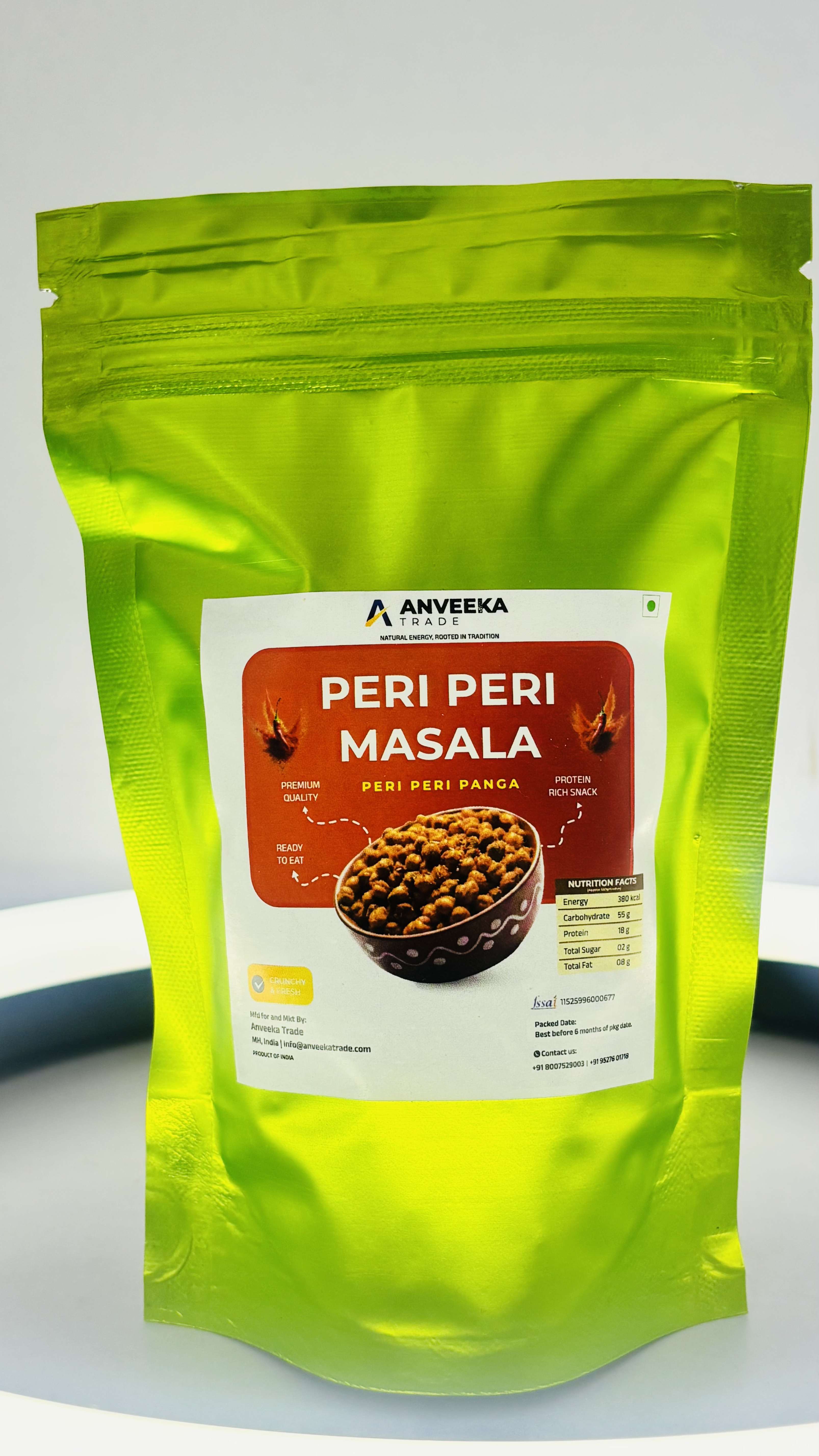 Peri Peri Masala roasted gram — bold, spicy, 100g